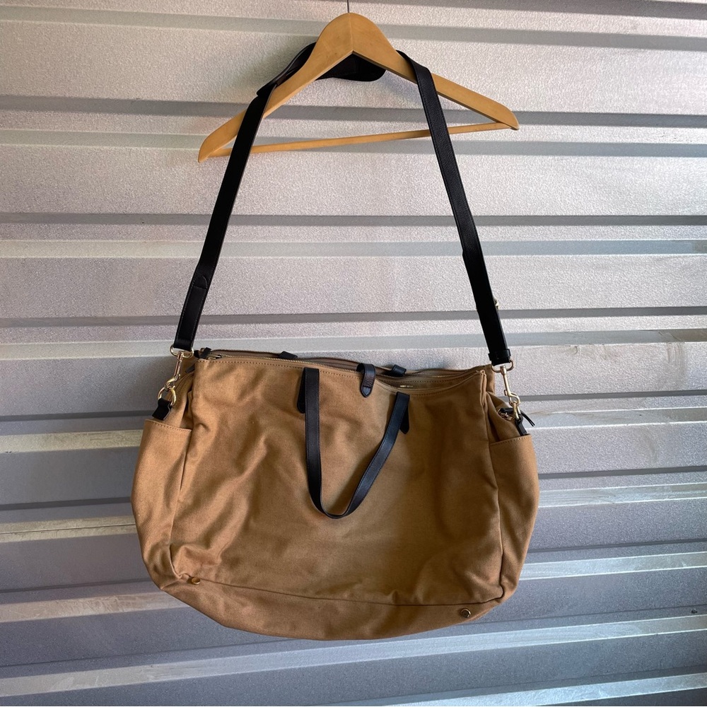 Cuyana Overnight Triple Zipper canvas bag